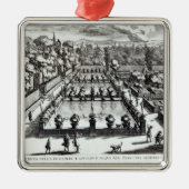 別荘のd'Este、「Le FontanからのTivoliの魚のいる池、 メタルオーナメント (正面)