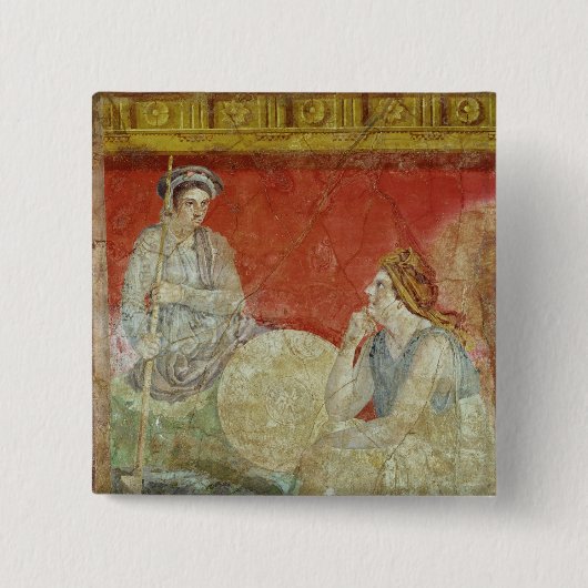 別荘Boscorealeから絵を描くこと 缶バッジ (正面)