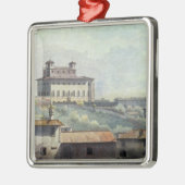 別荘Medici、ローマ、c.1776 (紙の油) メタルオーナメント (左)