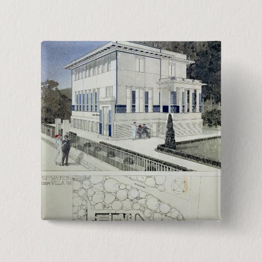 別荘Wagner、ウィーン 缶バッジ (正面)