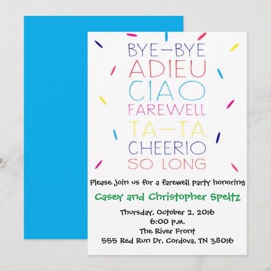 別離の招待状 招待状 (正面/裏面)