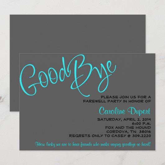 別離の招待状 招待状 (正面/裏面)