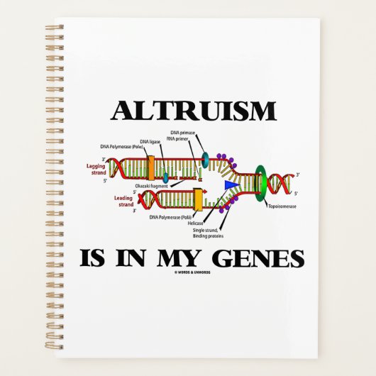 利他主義は遺伝子のDNA複製に含まれる プランナー手帳 (正面)