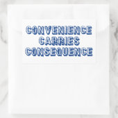 利便性運の結果 長方形シール (バッグ)