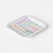 利市麻雀紙プレート- 1つのフォント、多くの色 ペーパープレート (傾斜あり)