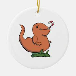 利得のオーナメントとのクリスマスDeinonychus セラミックオーナメント