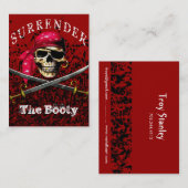 利得の海賊名刺のテンプレートを手渡して下さい 名刺 (正面/裏面)