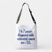 利得のColorectal蟹座の認識度のバッグを救って下さい クロスボディバッグ (裏面)