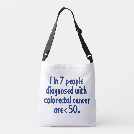 利得のColorectal蟹座の認識度のバッグを救って下さい クロスボディバッグ (裏面)