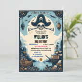 利根船キッズクール旗船海賊3回目の誕生日 招待状 (スタンド正面)