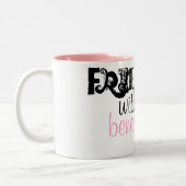 利点のマグを持つ友人 ツートーンマグカップ (左)