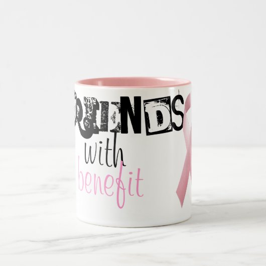 利点のマグを持つ友人 ツートーンマグカップ (中央)