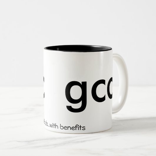 利点のマグを持つ友人… ツートーンマグカップ (正面右)