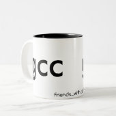 利点のマグを持つ友人… ツートーンマグカップ (正面左)