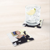 利発な女性は危ないです スクエアペーパーコースター (インサイチュ)