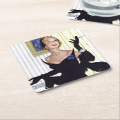 利発な女性は危ないです スクエアペーパーコースター (アングル)