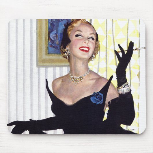 利発な女性は危ないです マウスパッド (正面)