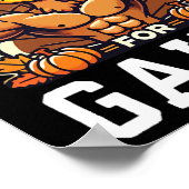 利益に感謝 – Thanksgiving おもしろい Gym Workou ポスター (角)