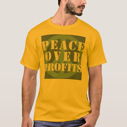 利益のTシャツ上の平和 Tシャツ (正面)