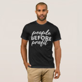 利益より人々 社会正義 平等 Tシャツ (正面フル)