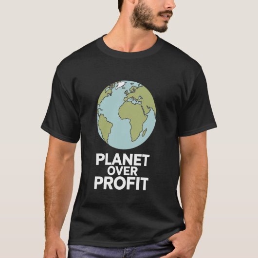 利益より地球 リサイクル 環境を守ろう Ea Tシャツ (正面)