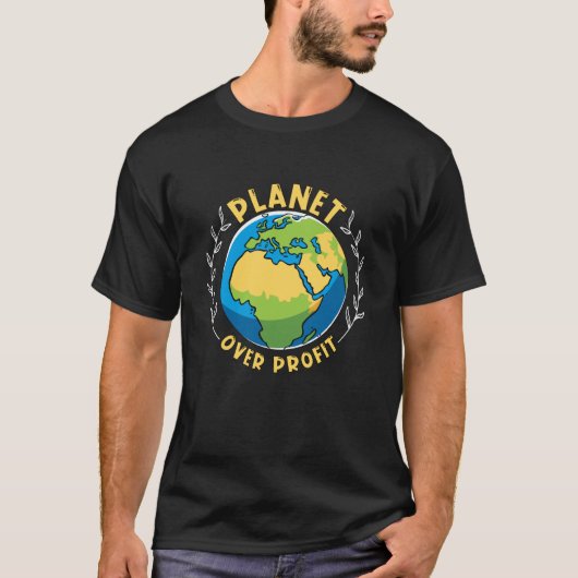 利益を超える惑星Mother Earth Climat Tシャツ (正面)