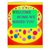 到着した人のホーム挨拶カードへようこそ (正面)