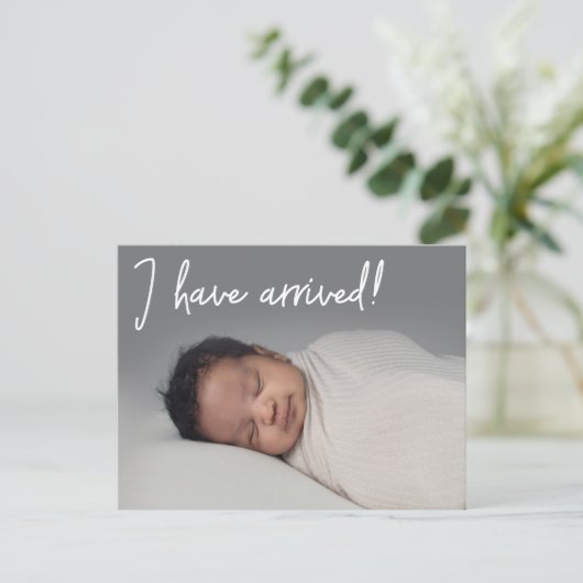 到着しましたベビー写真出産のお知らせ 案内ポストカード (スタンド正面)