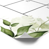 到着日を推測する緑の青い赤ちゃんシャワー ポスター (角)