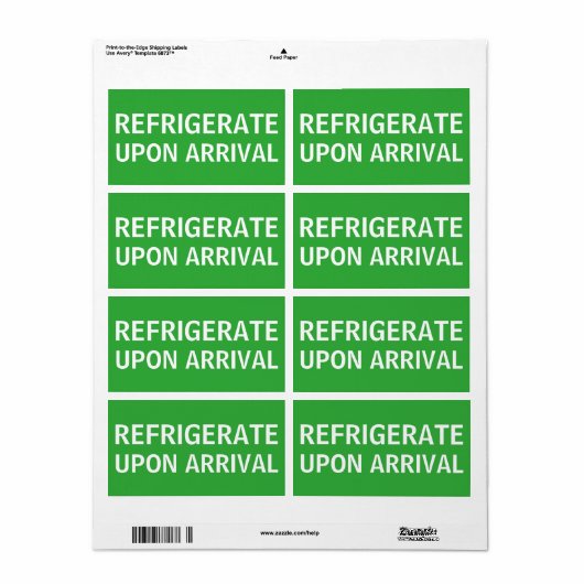 到着時冷蔵 ラベル (フルシート)