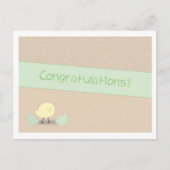 到着生まれたばかりの新生児、おめでとうカード ポストカード (正面)