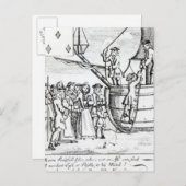 到着遊移民を描いたカード ポストカード (正面/裏面)