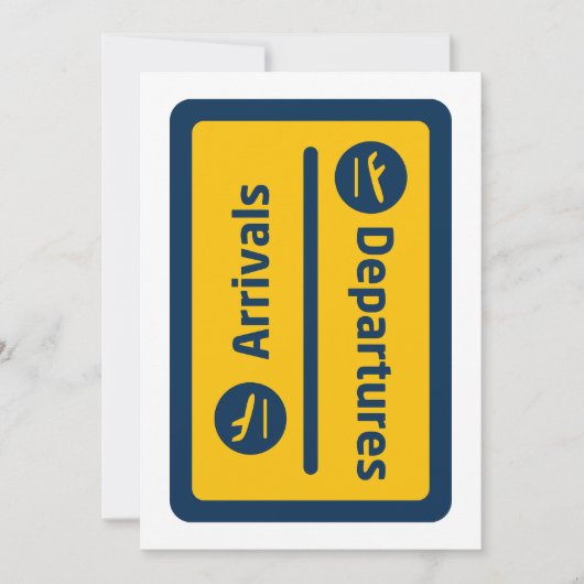 到着/出発 招待状 (正面)