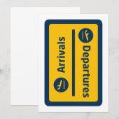 到着/出発 招待状 (正面/裏面)