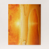 "到着"超現実的な夕日の砂漠絵画の ジグソーパズル (縦)