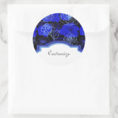 到達不可能なブルーバラフローラシール ラウンドシール (バッグ)