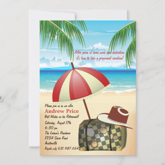 到達先招待状 招待状 (正面)