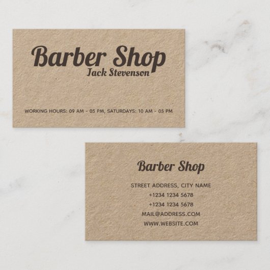 制作されるレトロのヴィンテージのスタイル 名刺 (正面/裏面)