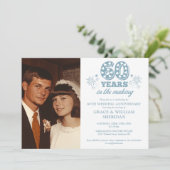 制作中の60周年結婚記念日の写真 招待状 (スタンド正面)