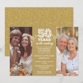 制作中 50周年記念 2枚の写真 招待状 (正面/裏面)