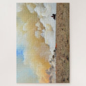 制御されたバーンを開始するカウボーイ ジグソーパズル (縦)