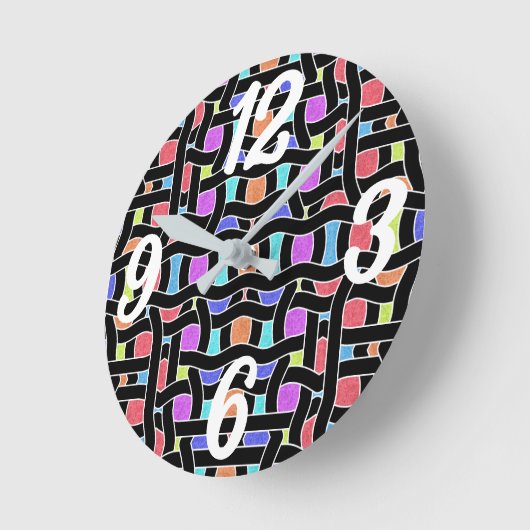 制御ランダム波 ラウンド壁時計 (傾斜)