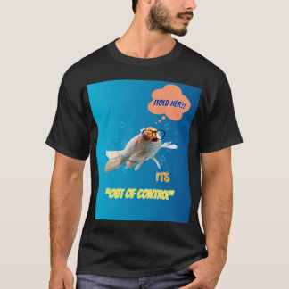 制御不能だって言ったのに - 笑える魚のグラフィック Tシャツ