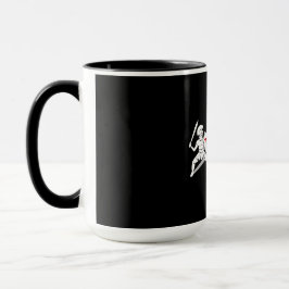制御不能な精神は強くなる - ブラックコーヒーマグ マグカップ
