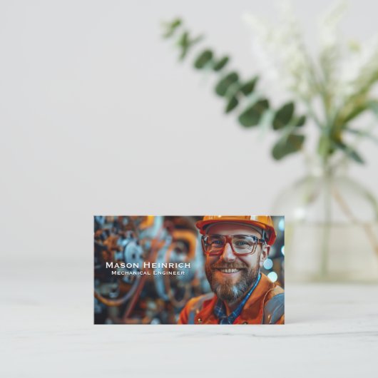 制御室の機械技術者 名刺 (スタンド正面)