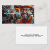 制御室の機械技術者 名刺 (正面/裏面)