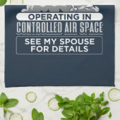 制御空退職した気宇宙で作動するパイロット キッチンタオル (折り畳み)