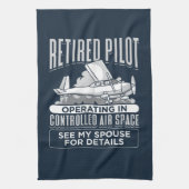 制御空退職した気宇宙で作動するパイロット キッチンタオル (縦)