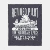 制御空退職した気宇宙で作動するパイロット フリースブランケット (正面)