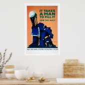 制服を満たすためには男性が必要 – 海軍(US02289A) ポスター (キッチン)